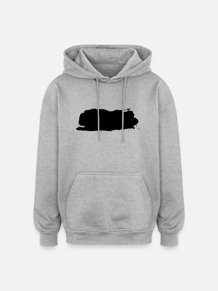 Klecks - Oversized Unisex Hoodie - Grau meliert