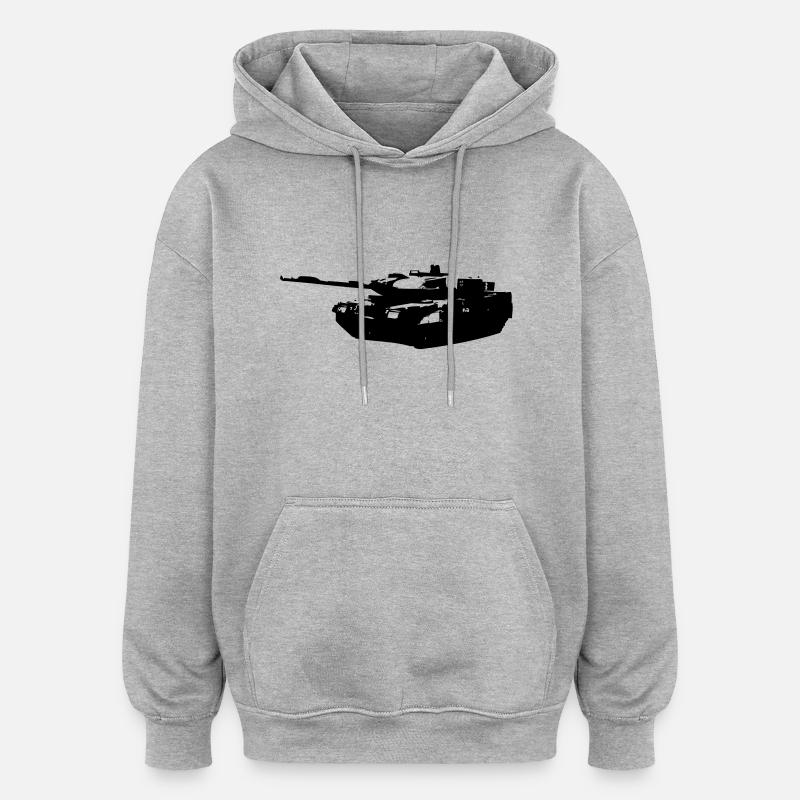 armor-leopard - Oversized Unisex Hoodie - heather grey