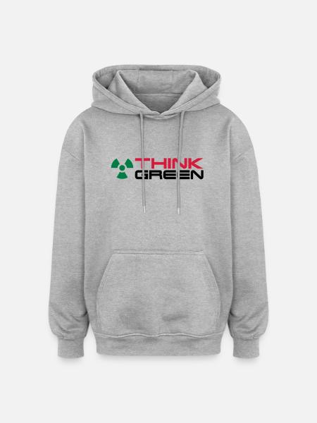 Radioactive__V005 - Oversized Unisex Hoodie - heather grey