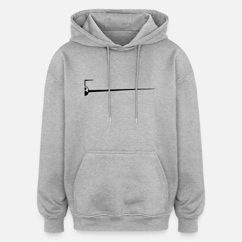 sf_halb - Oversized Unisex Hoodie - Grau meliert