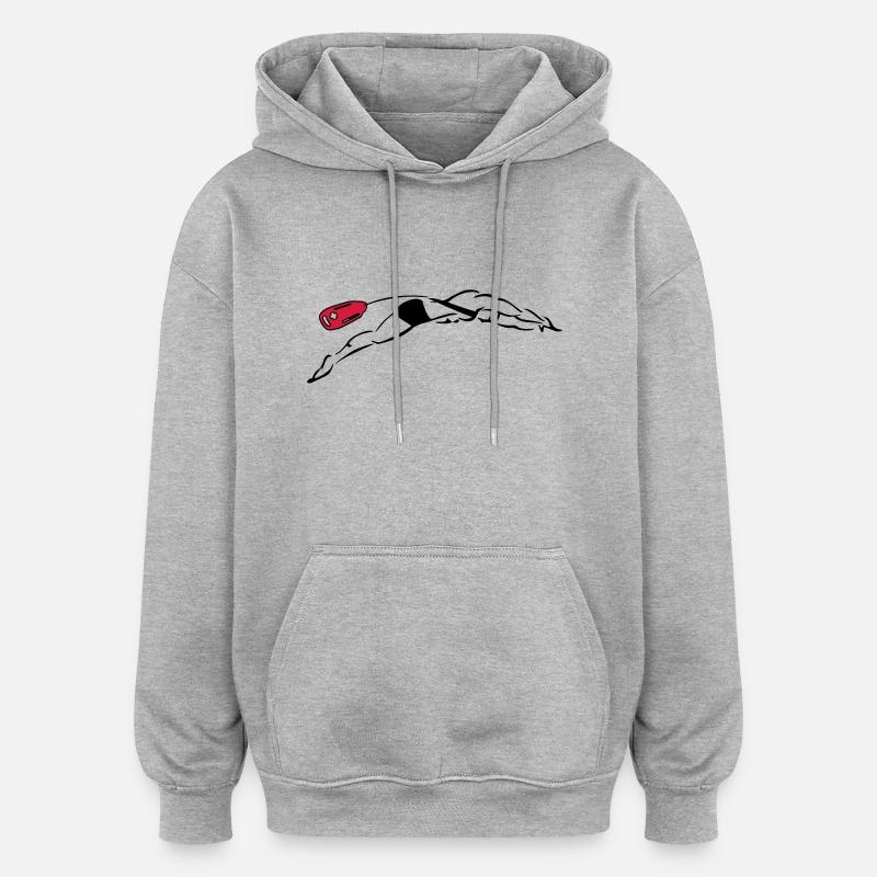 Lifeguard - Oversized Unisex Hoodie - Grau meliert