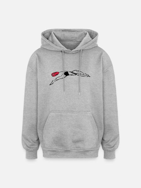Lifeguard - Sweat à capuche oversize unisexe - gris chiné