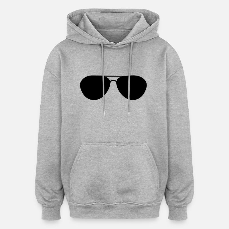 lunettes de soleil - Sweat à capuche oversize unisexe - gris chiné