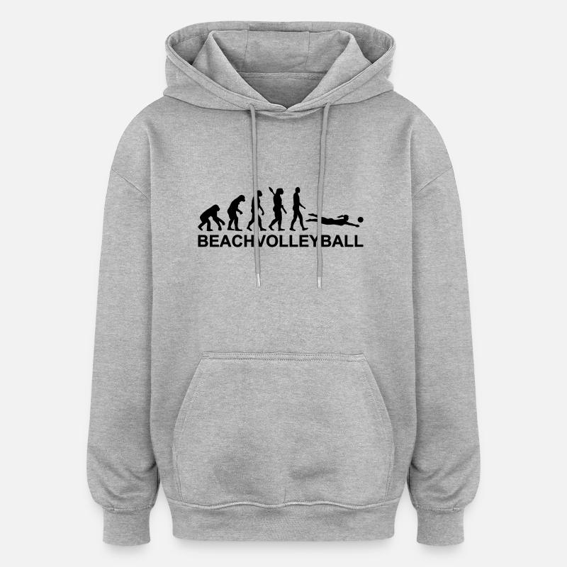 Évolution Beach volley - Sweat à capuche oversize unisexe - gris chiné