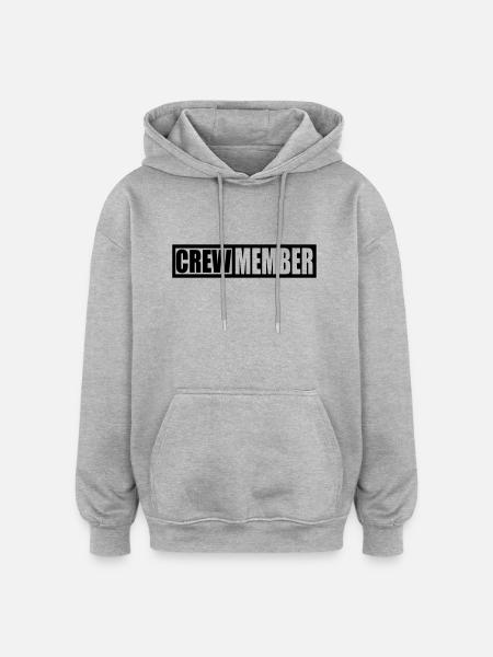 crew - Oversized Unisex Hoodie - Grau meliert