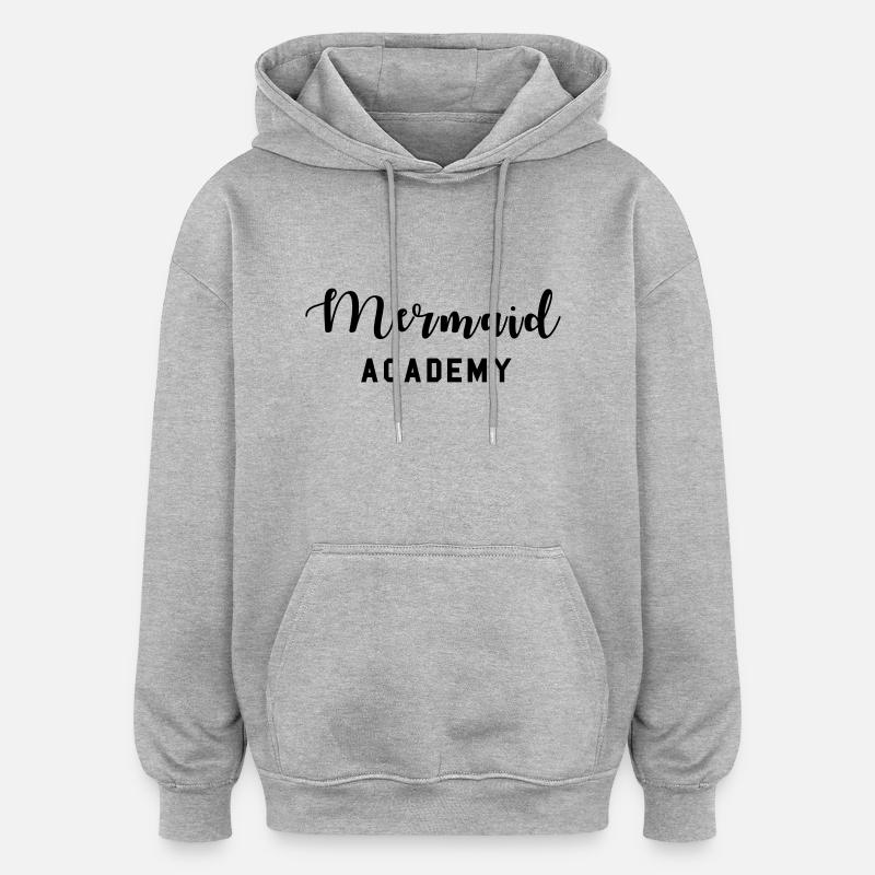 Mermaid Academy - Sweat à capuche oversize unisexe - gris chiné