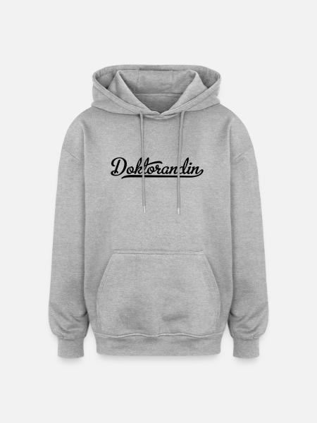 PhD student - Oversized Unisex Hoodie - heather grey