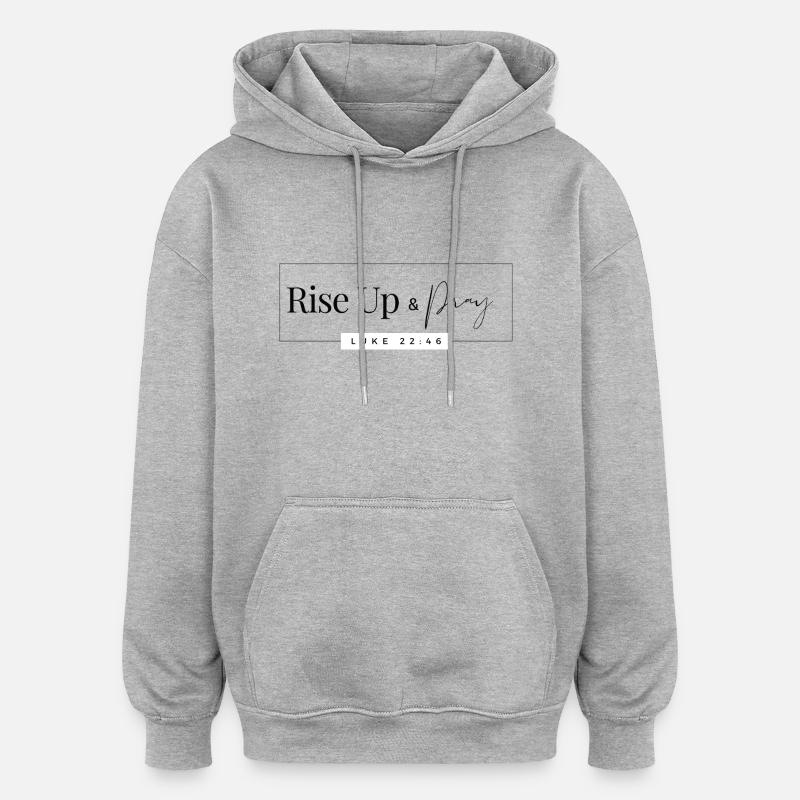 Betterave - Sweat à capuche oversize unisexe - gris chiné