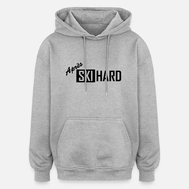 apres ski hard - Sweat à capuche oversize unisexe - gris chiné