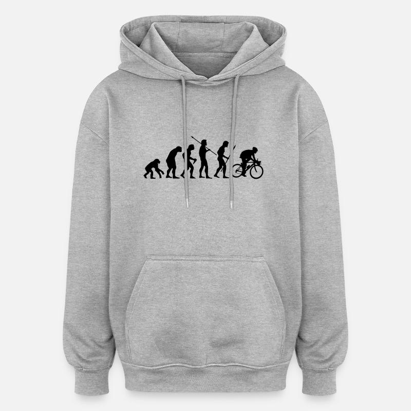 Biker evolution - Oversized Unisex Hoodie - Grau meliert