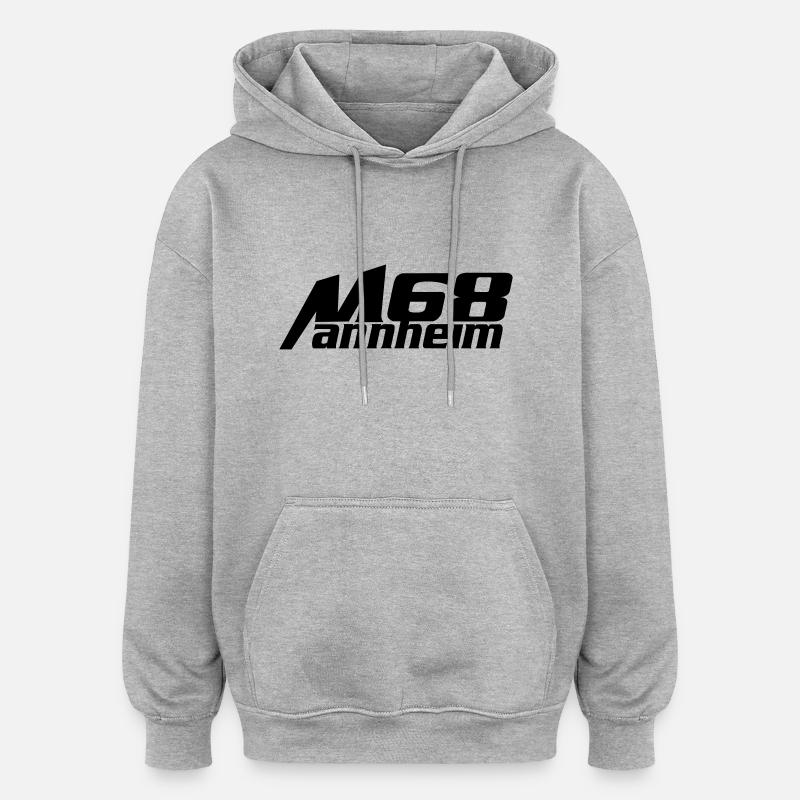 Mannheim 68, Mannheim - Sweat à capuche oversize unisexe - gris chiné