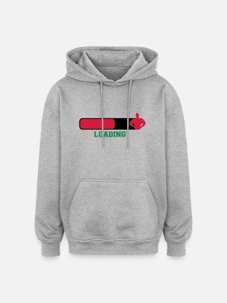 Loading - Oversized Unisex Hoodie - Grau meliert