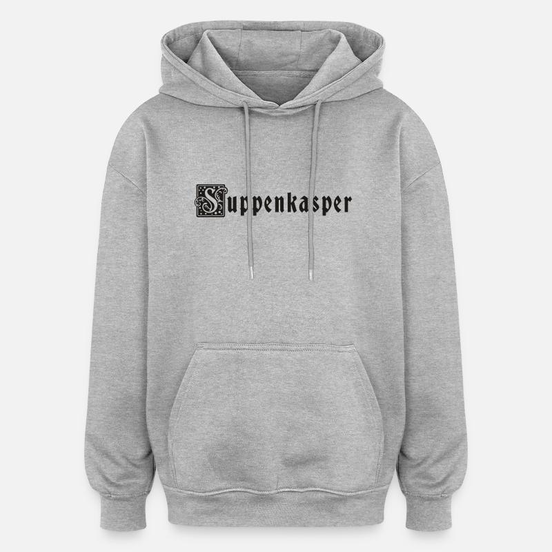 suppenkasper - Sweat à capuche oversize unisexe - gris chiné