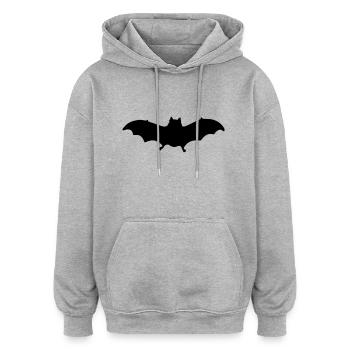 bat - Oversized Unisex Hoodie - Grau meliert - Vorne - Noah (186cm)