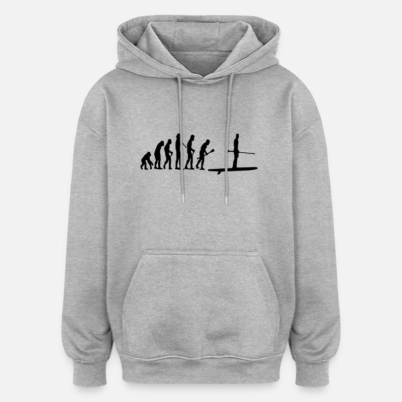 Paddle Evolution - Sweat à capuche oversize unisexe - gris chiné