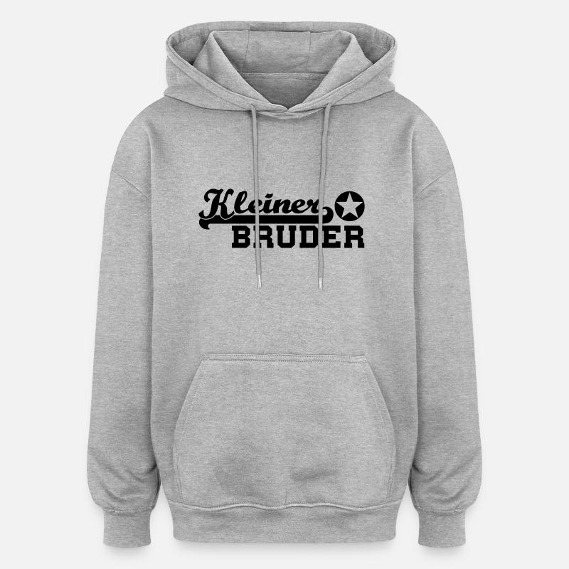 kleiner bruder stern - Oversized Unisex Hoodie - Grau meliert