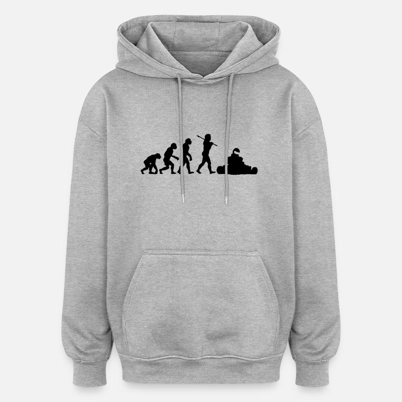 Karting Evolution - Sweat à capuche oversize unisexe - gris chiné