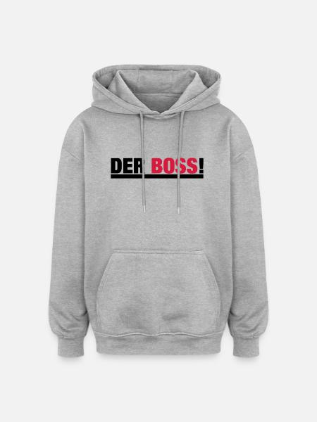 THE BOSS - Oversized Unisex Hoodie - heather grey