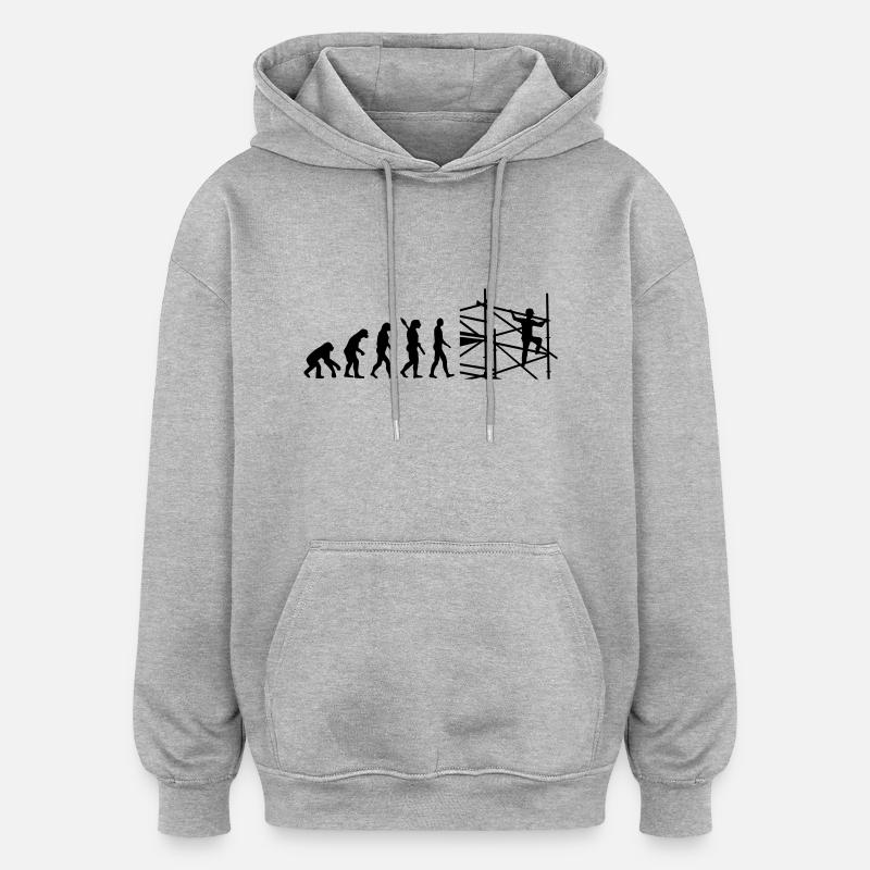 Gerüstbauer - Oversized Unisex Hoodie - Grau meliert