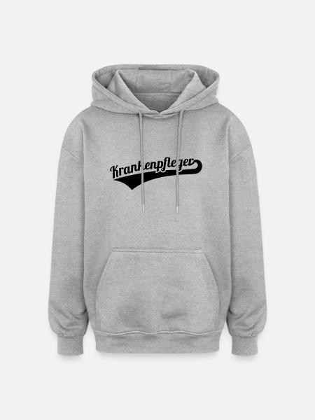 Krankenpfleger - Oversized Unisex Hoodie - Grau meliert