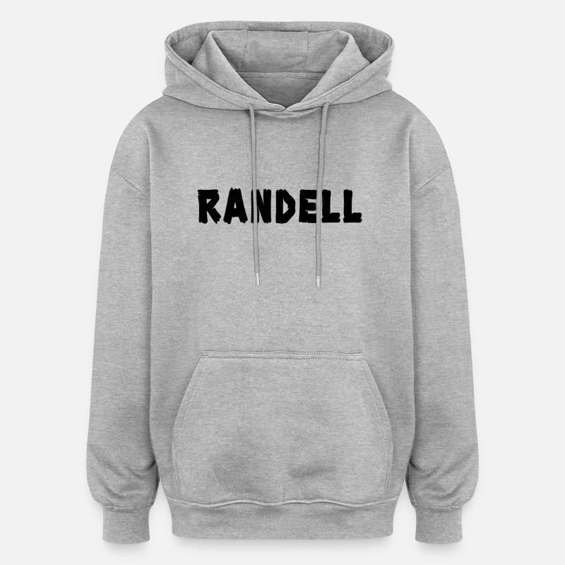 Randall - Sweat à capuche oversize unisexe - gris chiné