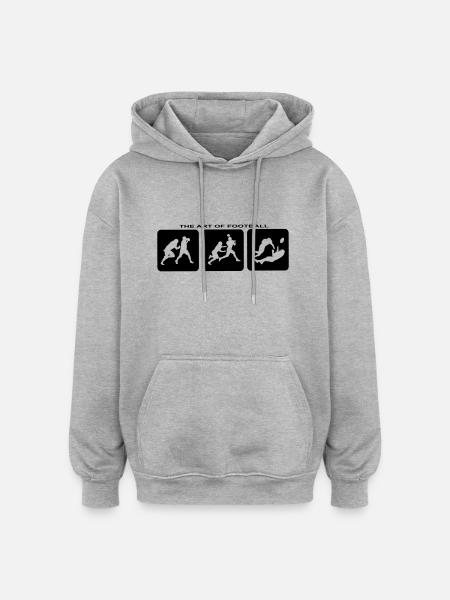 American Football Touchdown Quarterback Fantasy - Oversized Unisex Hoodie - heather grey