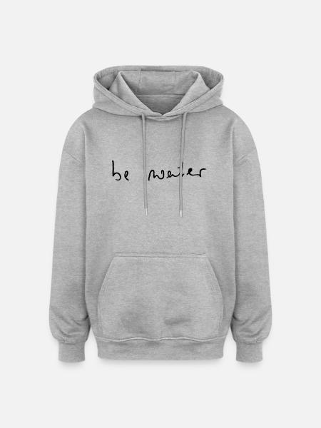 Be Water - Oversized Unisex Hoodie - Grau meliert