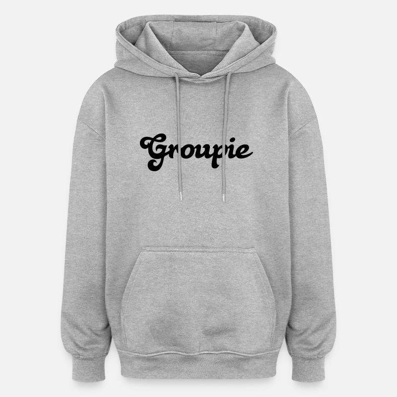 Groupie - Oversized Unisex Hoodie - Grau meliert