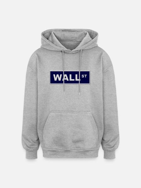wallstreet blue - Oversized Unisex Hoodie - Grau meliert