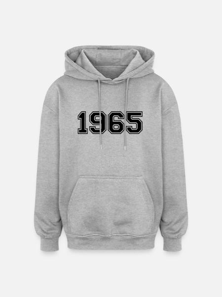 1965 - Oversized Unisex Hoodie - Grau meliert