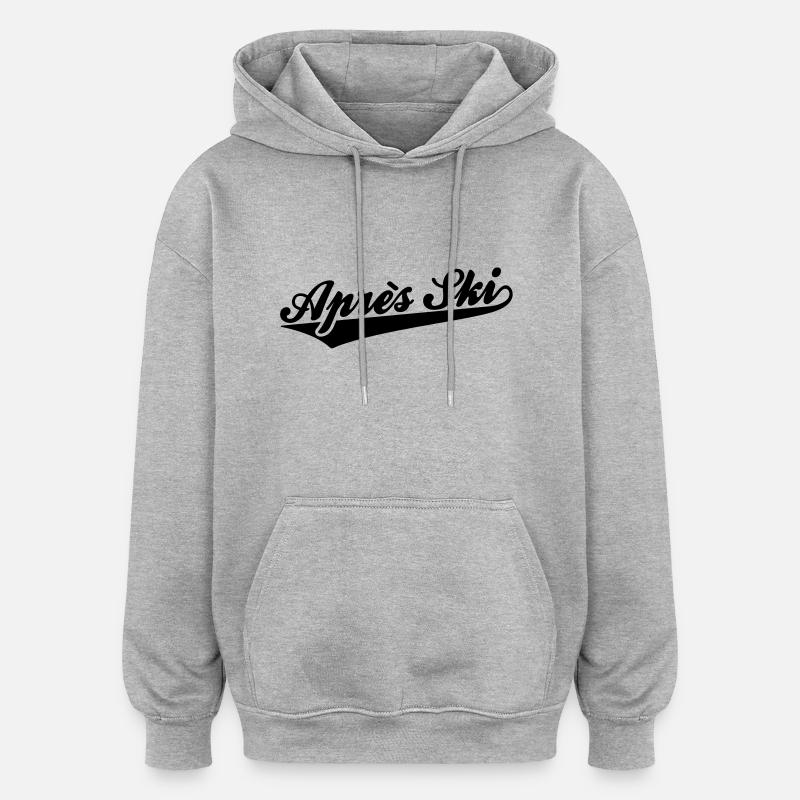 apres ski - Sweat à capuche oversize unisexe - gris chiné