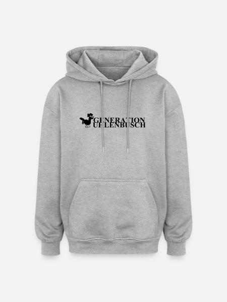 Génération Uhlenbusch - Sweat à capuche oversize unisexe - gris chiné