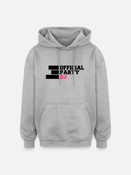 Official Party DJ - Oversized Unisex Hoodie - heather grey