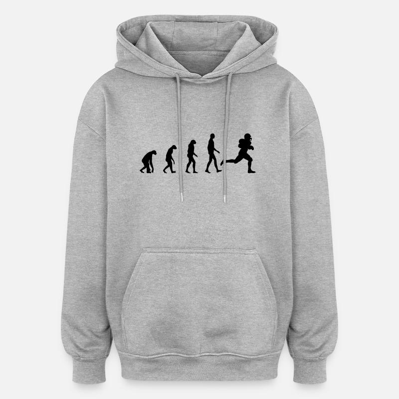 Foot US - Sweat à capuche oversize unisexe - gris chiné