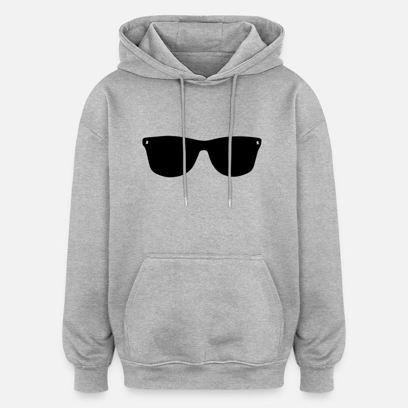 retro - Sweat à capuche oversize unisexe - gris chiné