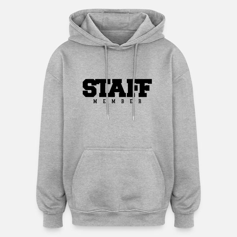 staff_member_lt1 - Sweat à capuche oversize unisexe - gris chiné