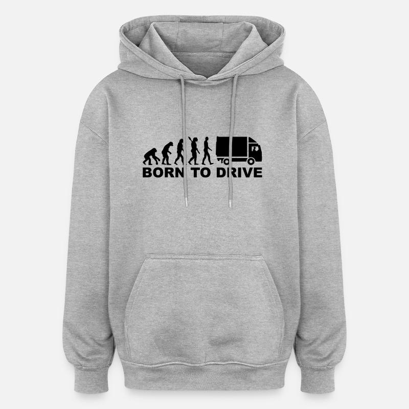 Evolution Truck - Oversized Unisex Hoodie - heather grey