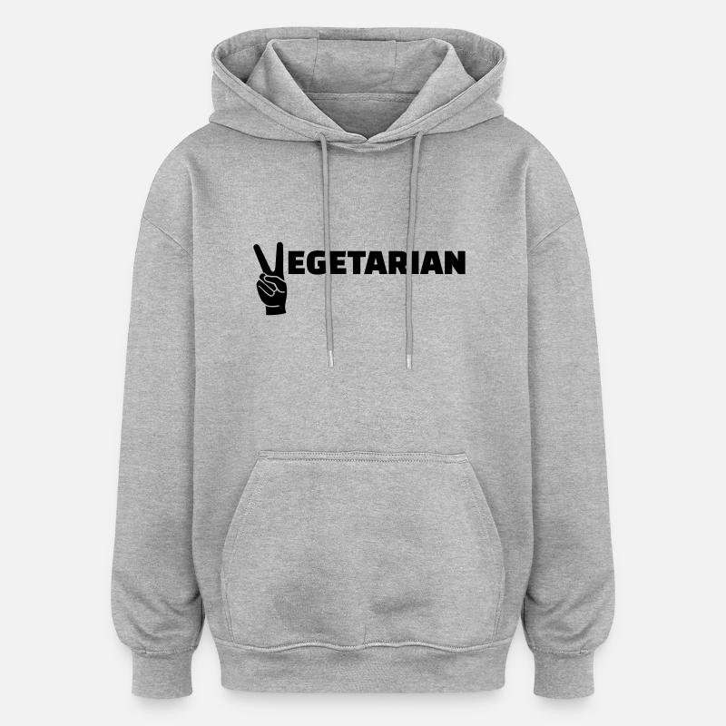 Vegetarian - Oversized Unisex Hoodie - heather grey