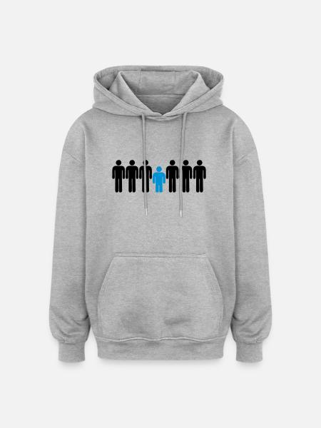 Short Man - Oversized Unisex Hoodie - heather grey