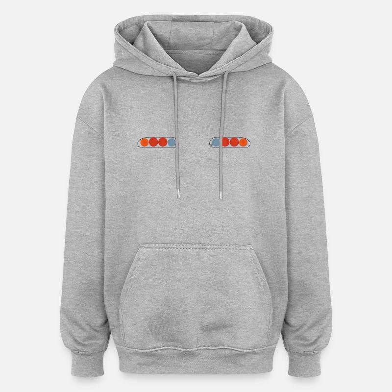 JDM Supra eyes | T-shirts JDM - Sweat à capuche oversize unisexe - gris chiné