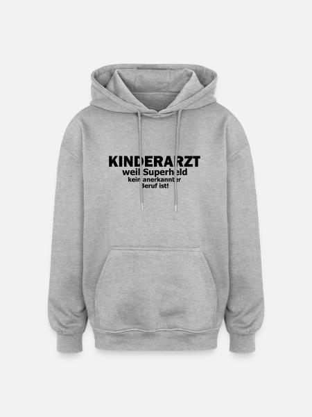 kinderarzt - Oversized Unisex Hoodie - Grau meliert