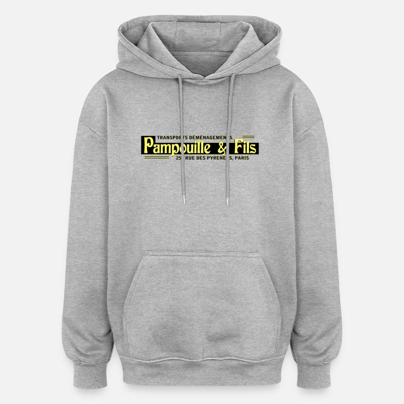 pampouille & fils - Sweat à capuche oversize unisexe - gris chiné