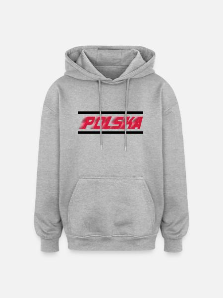 polska_2 - Oversized Unisex Hoodie - Grau meliert