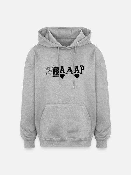 BRAAAP - Oversized Unisex Hoodie - heather grey