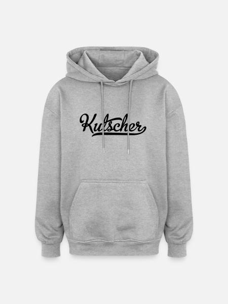 Kutscher - Oversized Unisex Hoodie - Grau meliert
