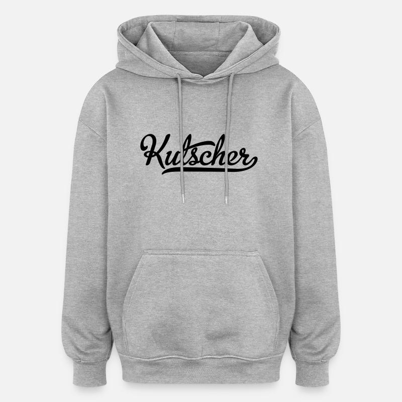 Kutscher - Oversized Unisex Hoodie - Grau meliert