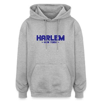 Harlem - NYC - New York City - United States - USA - Oversized Unisex Hoodie - heather grey - Front - Noah (186cm)