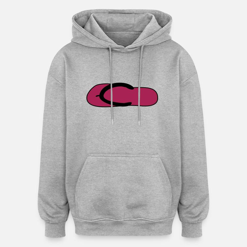 badelatsch schuhe - Oversized Unisex Hoodie - Grau meliert