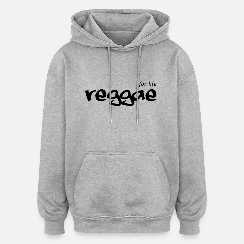 REGGAE pour la vie - Sweat à capuche oversize unisexe - gris chiné