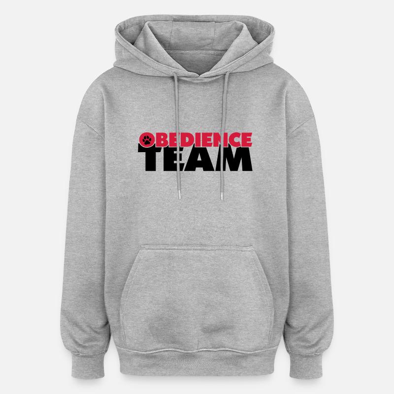 obedienceteam4 - Oversized Unisex Hoodie - Grau meliert